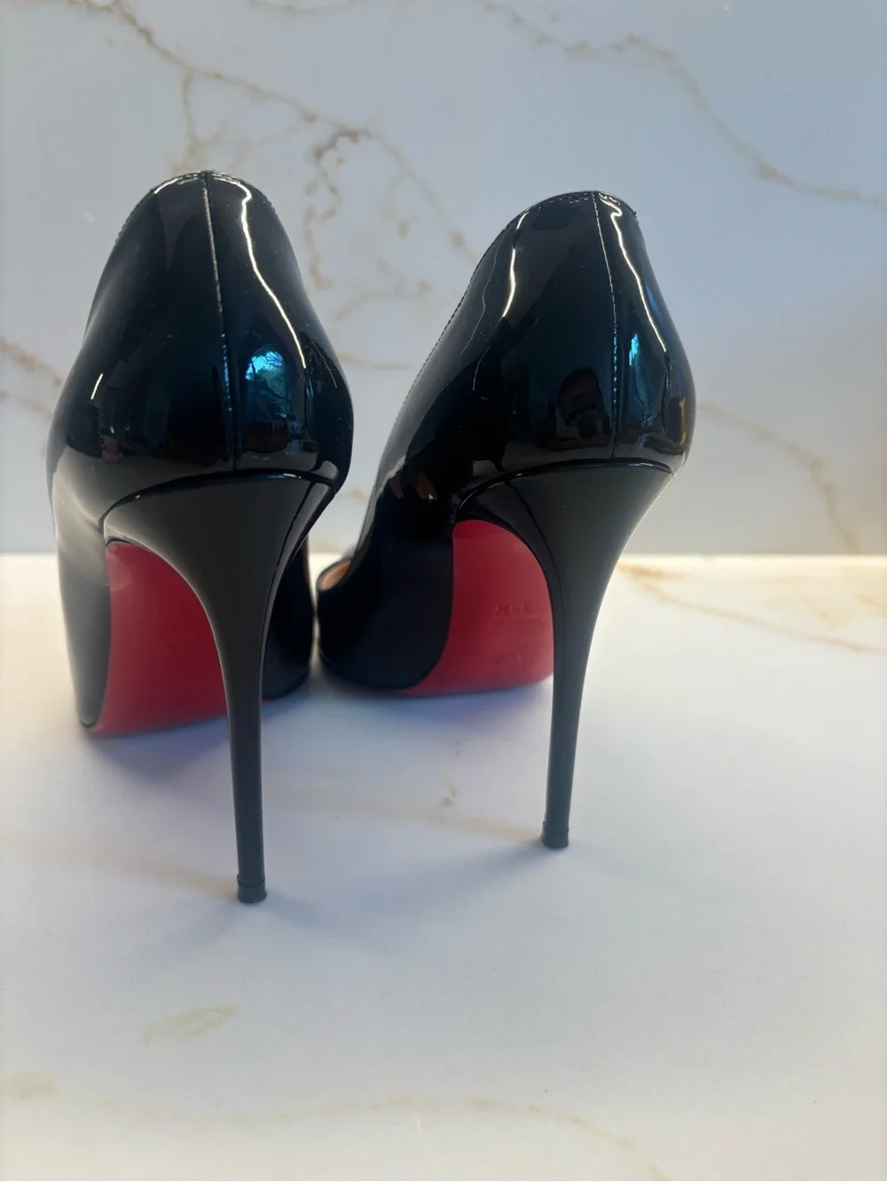 Christian Louboutin Black Patent - Pigale 100